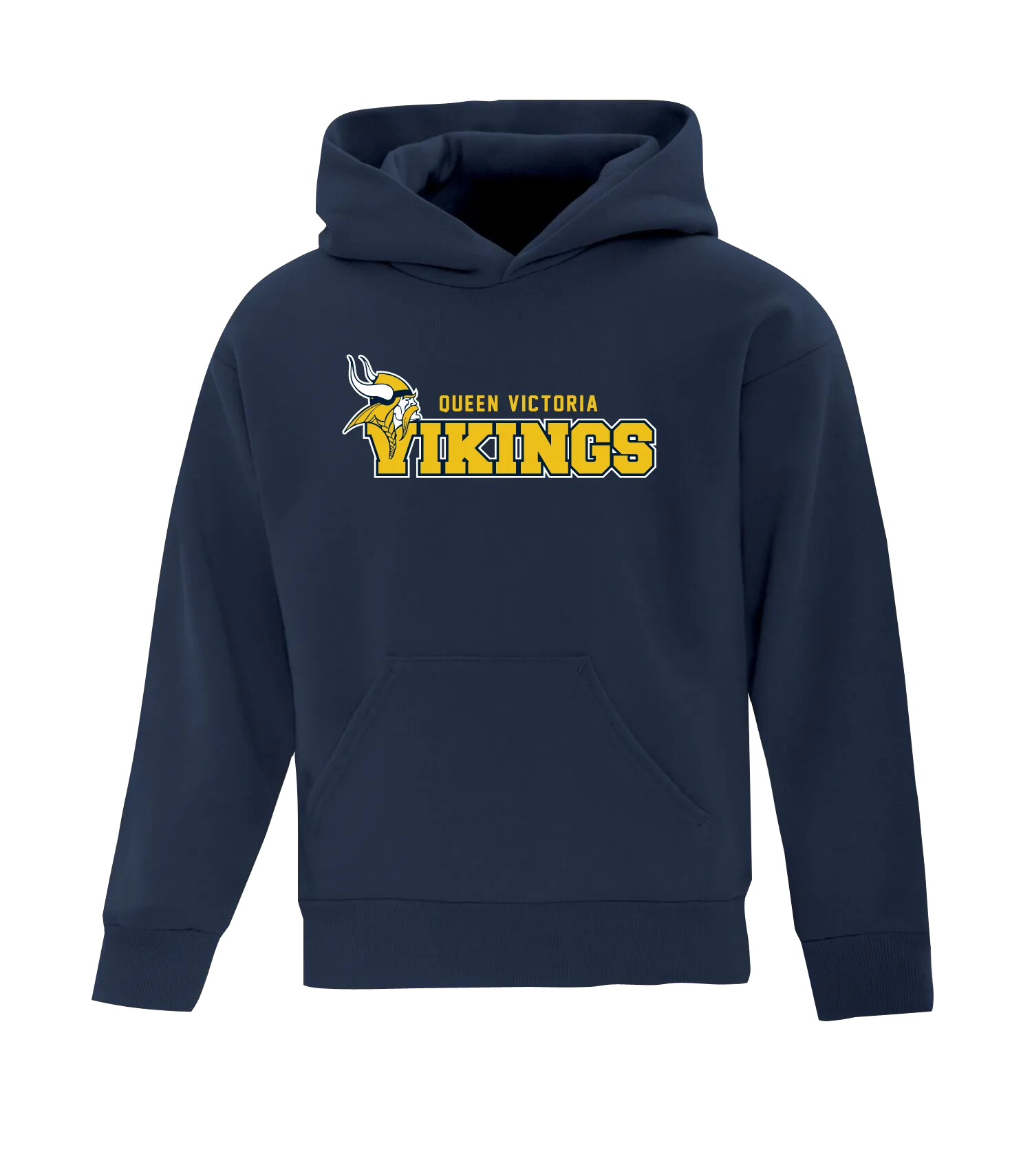 Queen Victoria Youth Cotton Pull Over Hooded Sweatshirt with Embroidered Logo