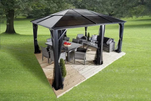 Sojag | Meridien Hardtop Gazebo 12' x 16' PC 8mm Roof #77