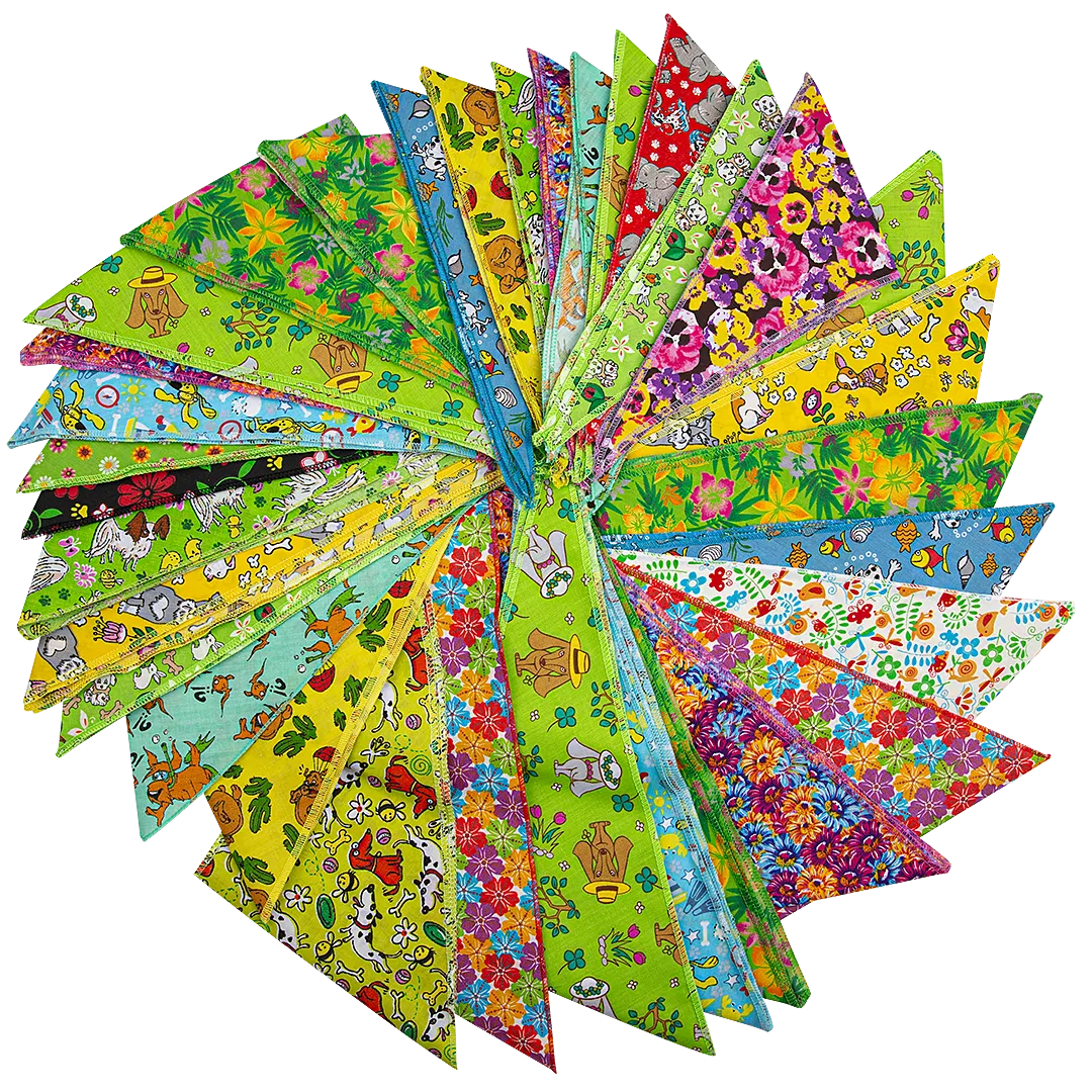 Spring & Summer Bandanas - 60 Assorted Sizes and Patterns by Bandanas Unlimited