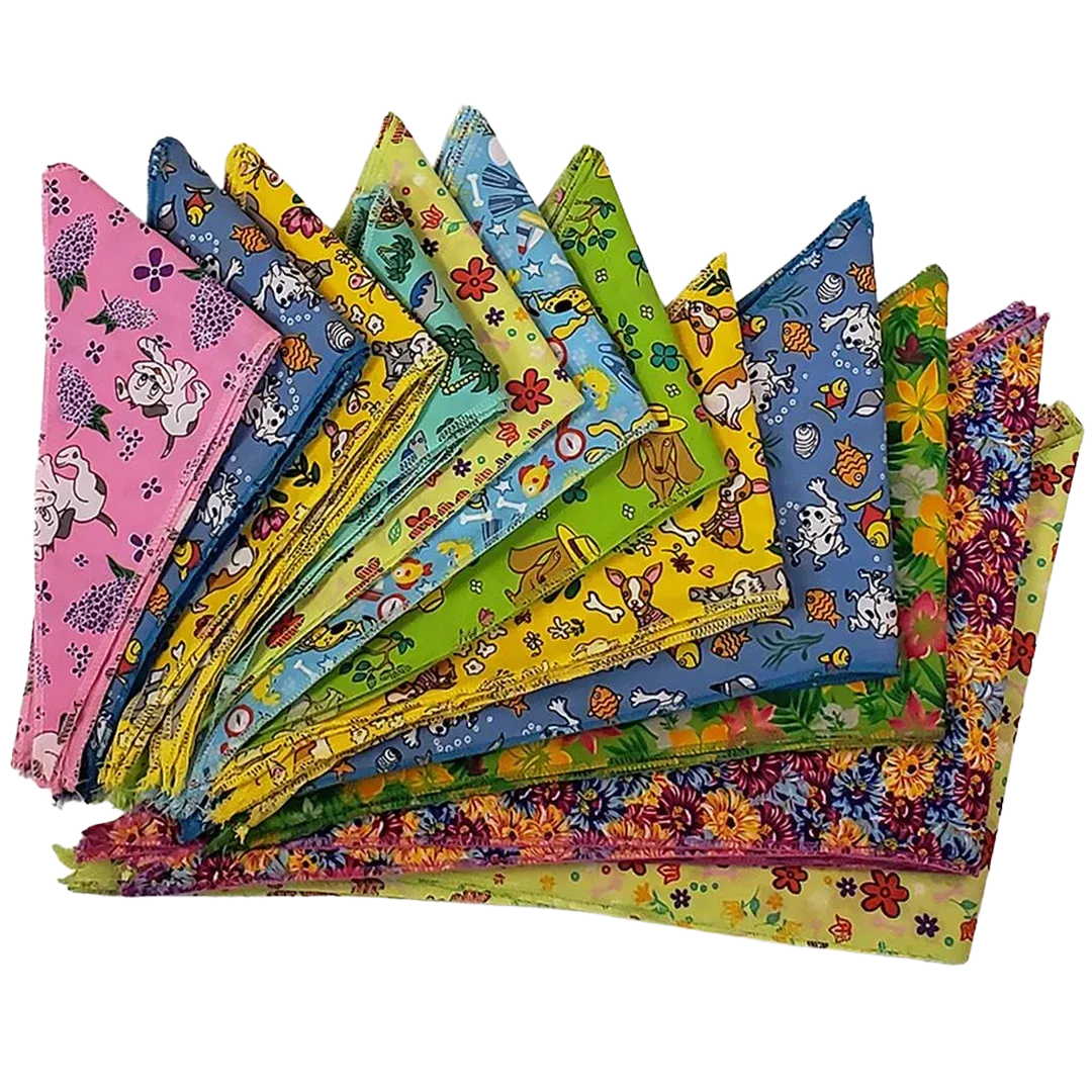 Spring & Summer Bandanas - 60 Assorted Sizes and Patterns by Bandanas Unlimited