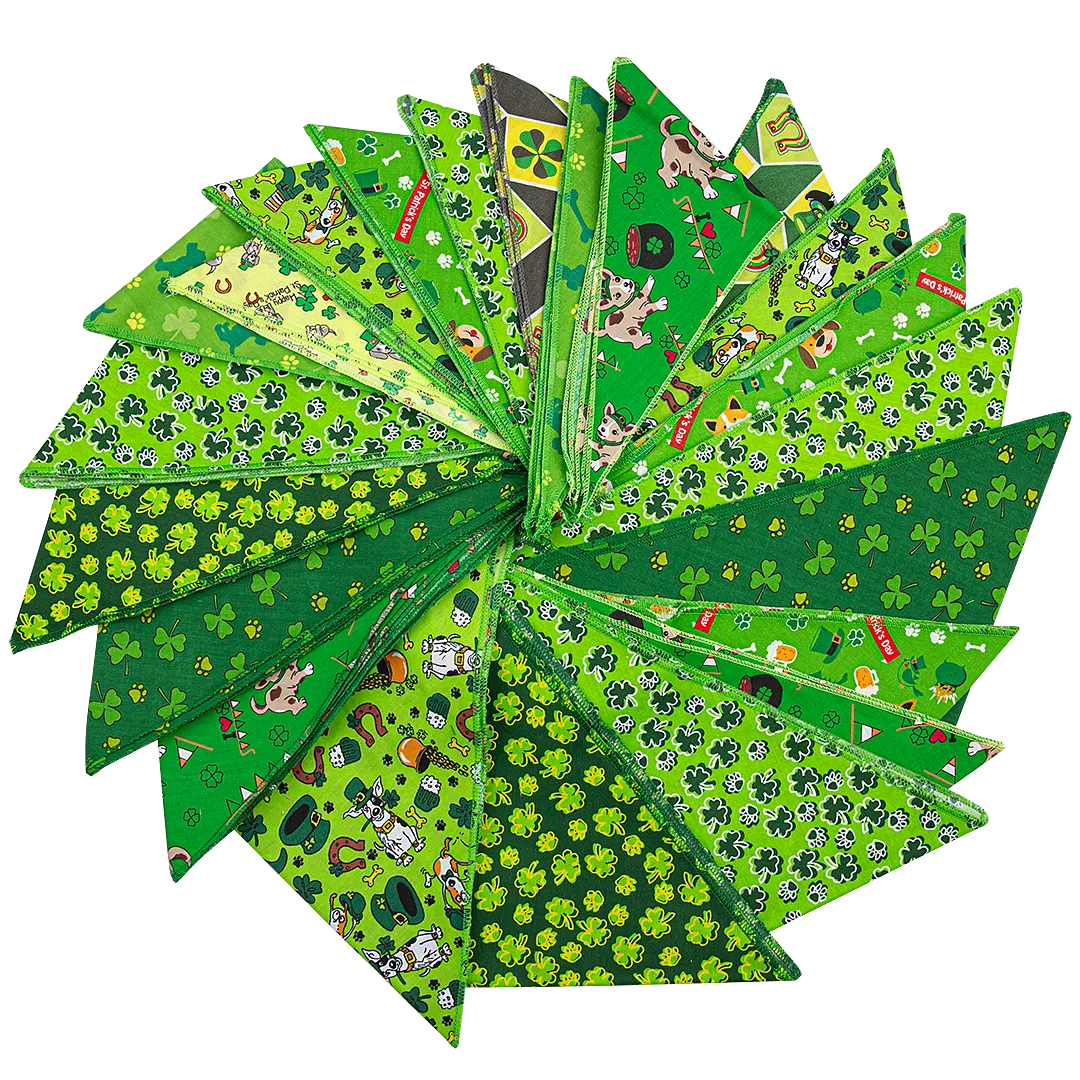 St.Patrick's Day Bandanas - 60 Assorted Sizes and Patterns by Bandanas Unlimited