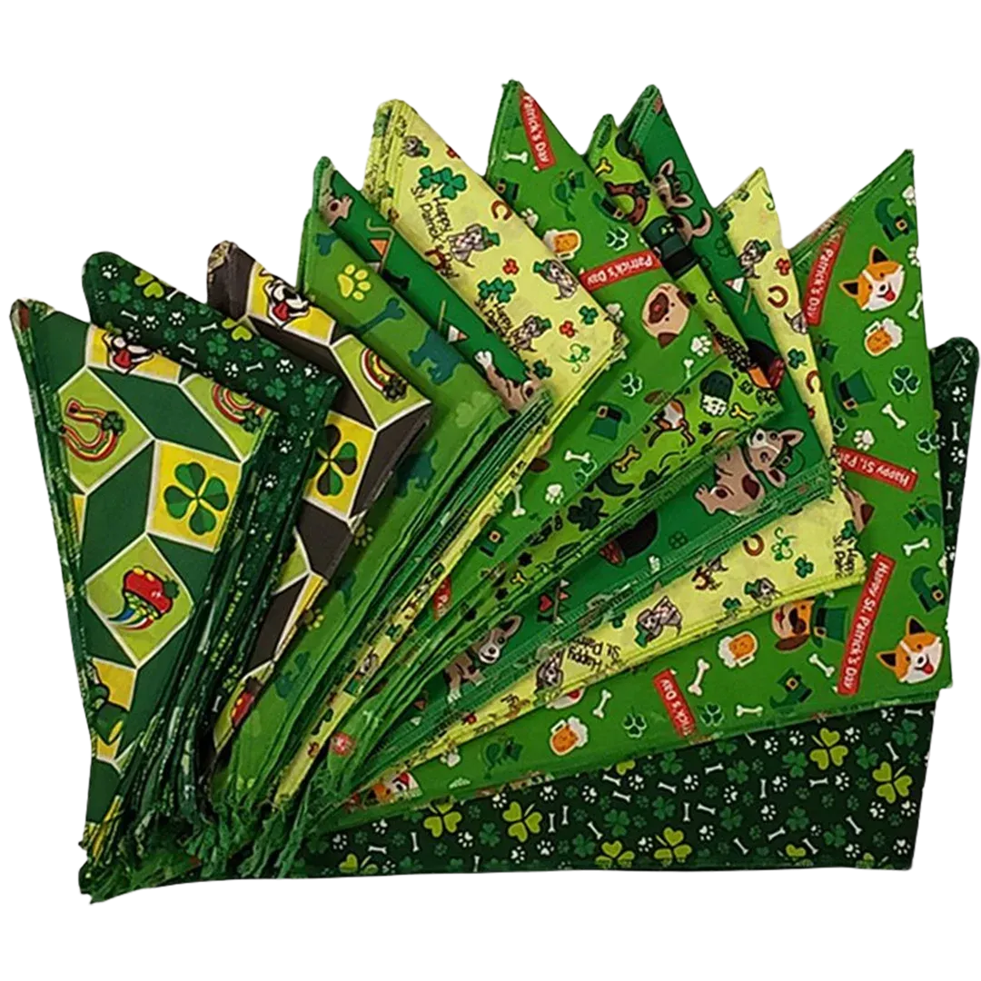 St.Patrick's Day Bandanas - 60 Assorted Sizes and Patterns by Bandanas Unlimited