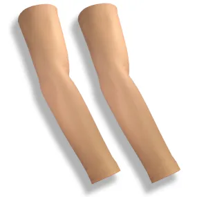 Suntan Skin Tone Full Arm Golf Sleeves