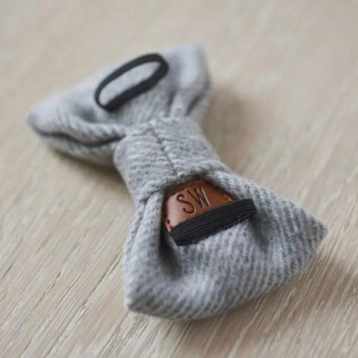 Sweet William - Tweed Dog Bow Tie - Grey