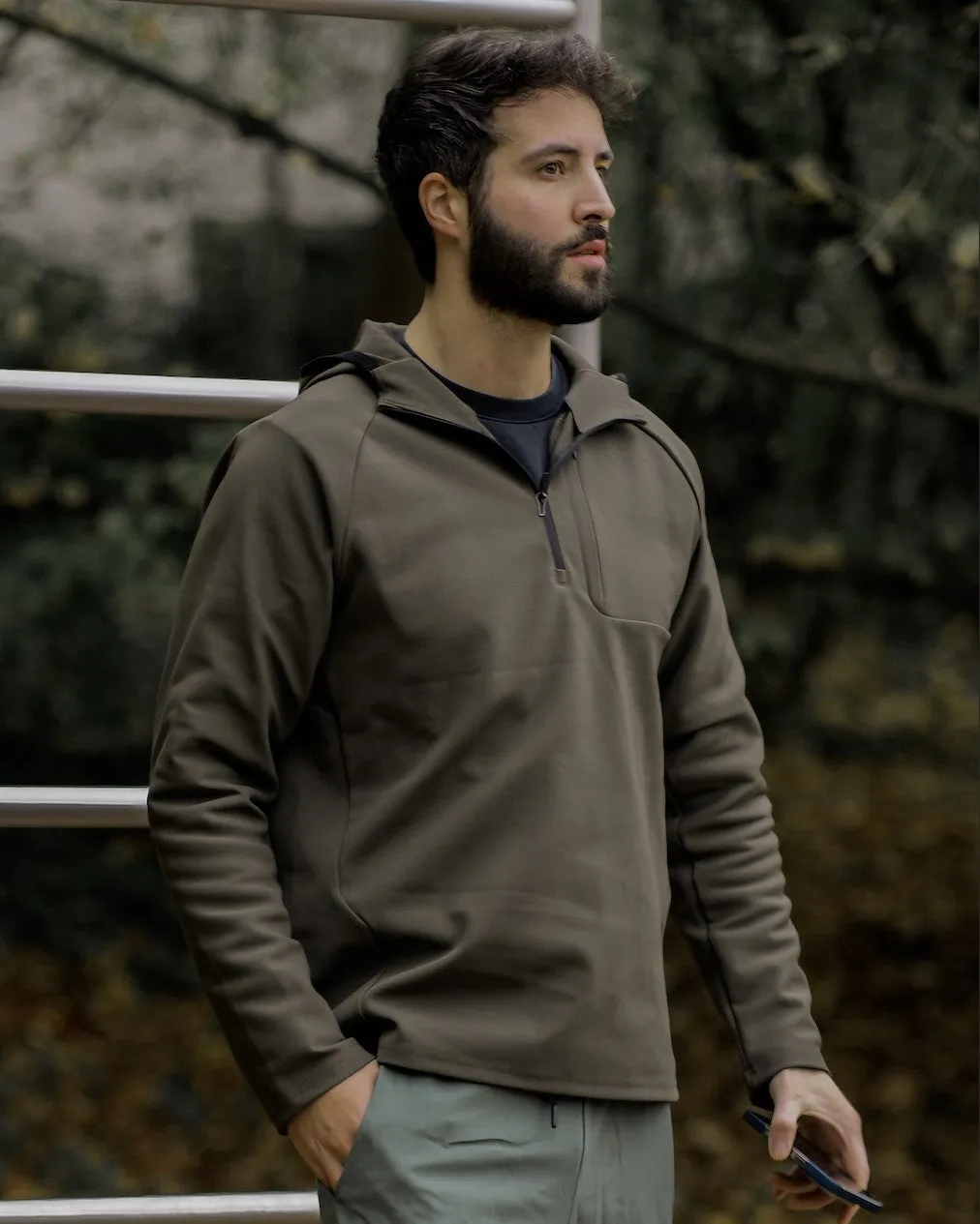 Terrain Trek Half-Zip Hoodie With Zip Pocket