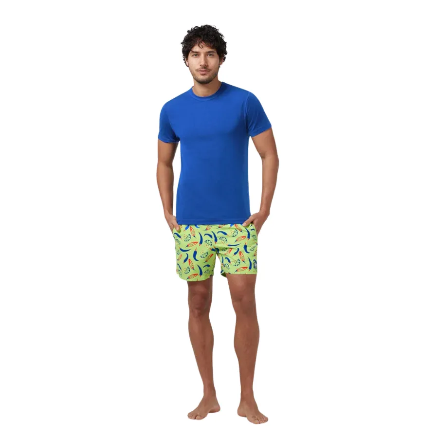 Tom & Teddy Mens Rash Tops Short Sleeves SNBSS - Nautical Blue