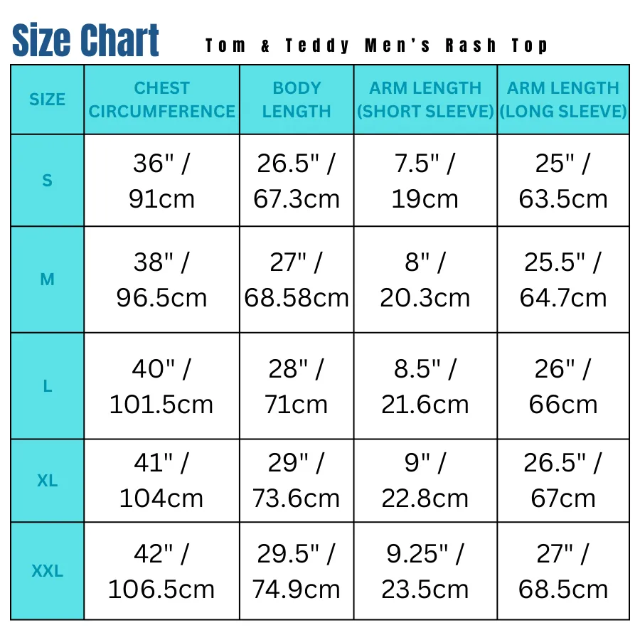 Tom & Teddy Mens Rash Tops Short Sleeves SNBSS - Nautical Blue
