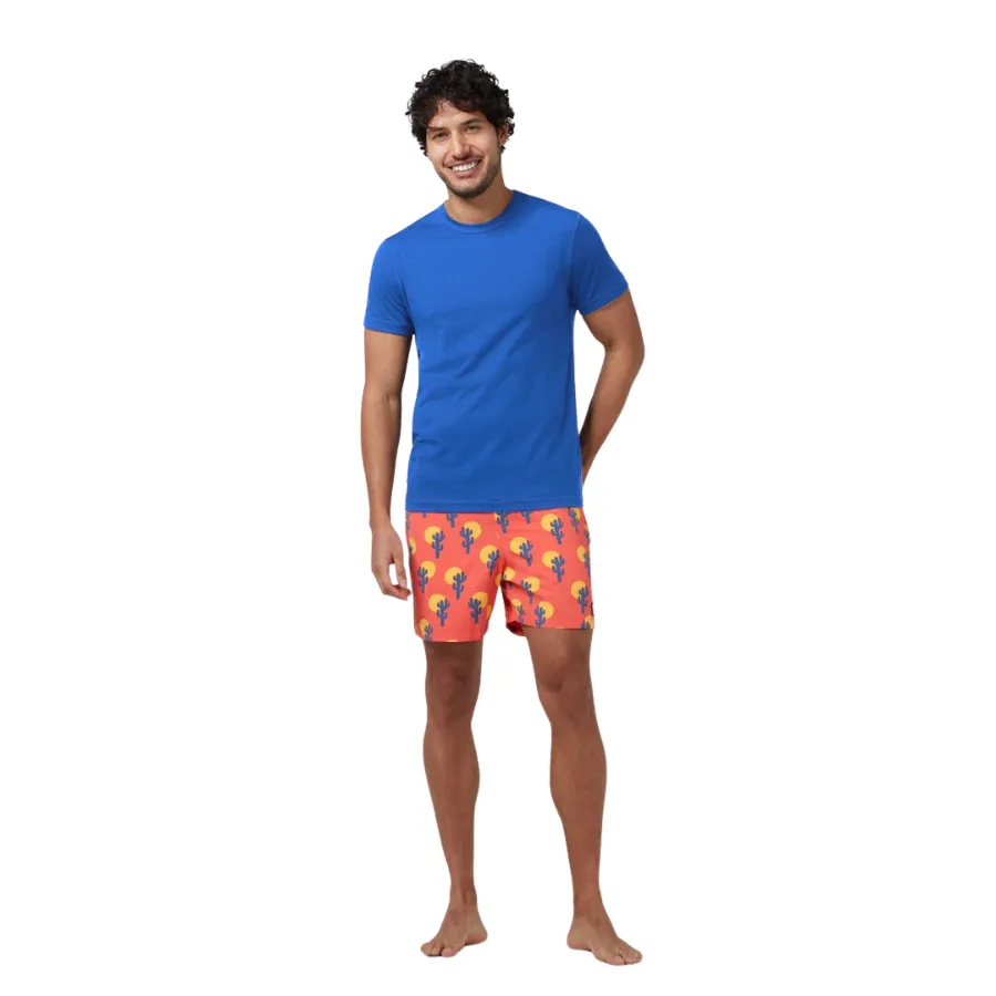 Tom & Teddy Mens Rash Tops Short Sleeves SNBSS - Nautical Blue