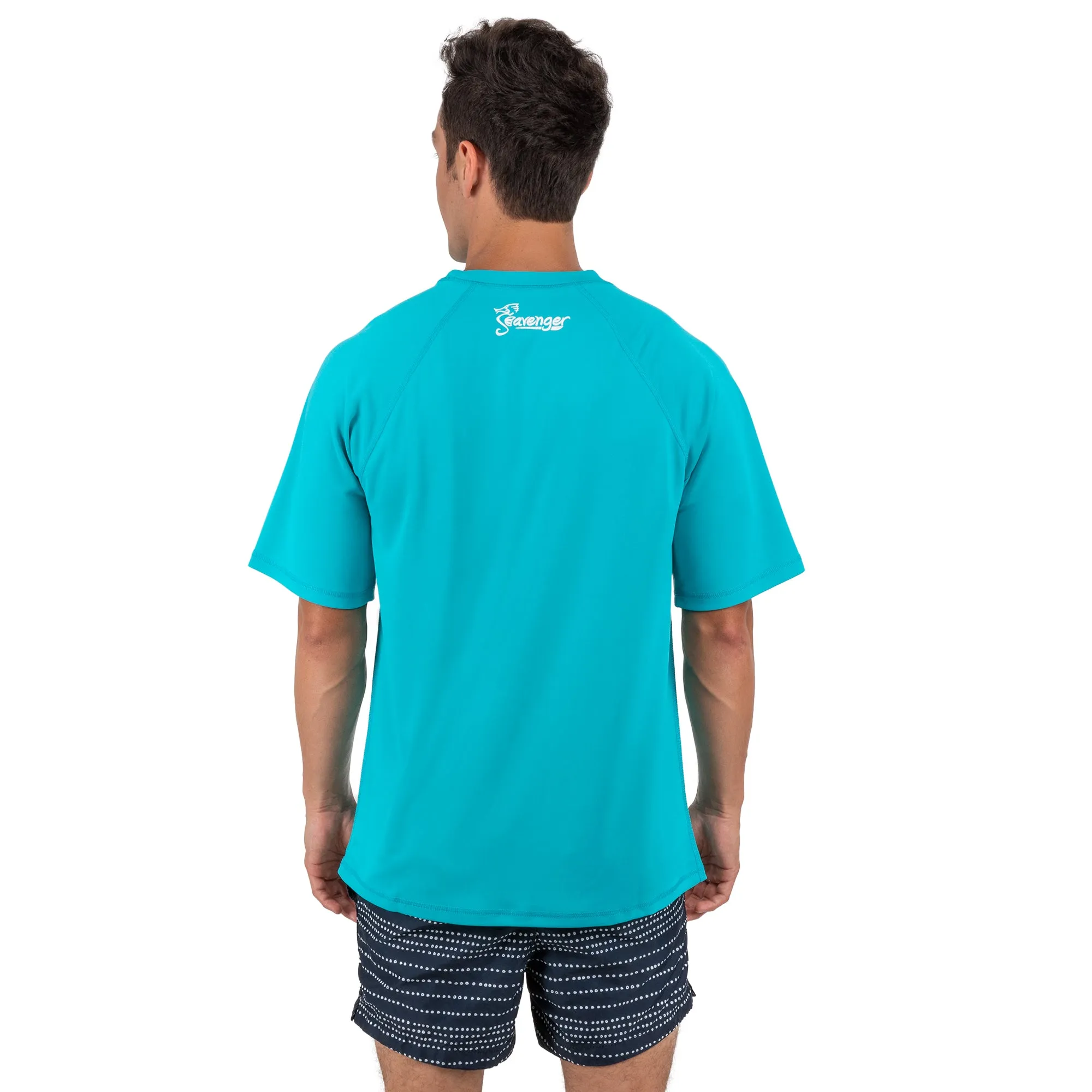 Trekker Unisex Rash Guard Short Sleeve Teal