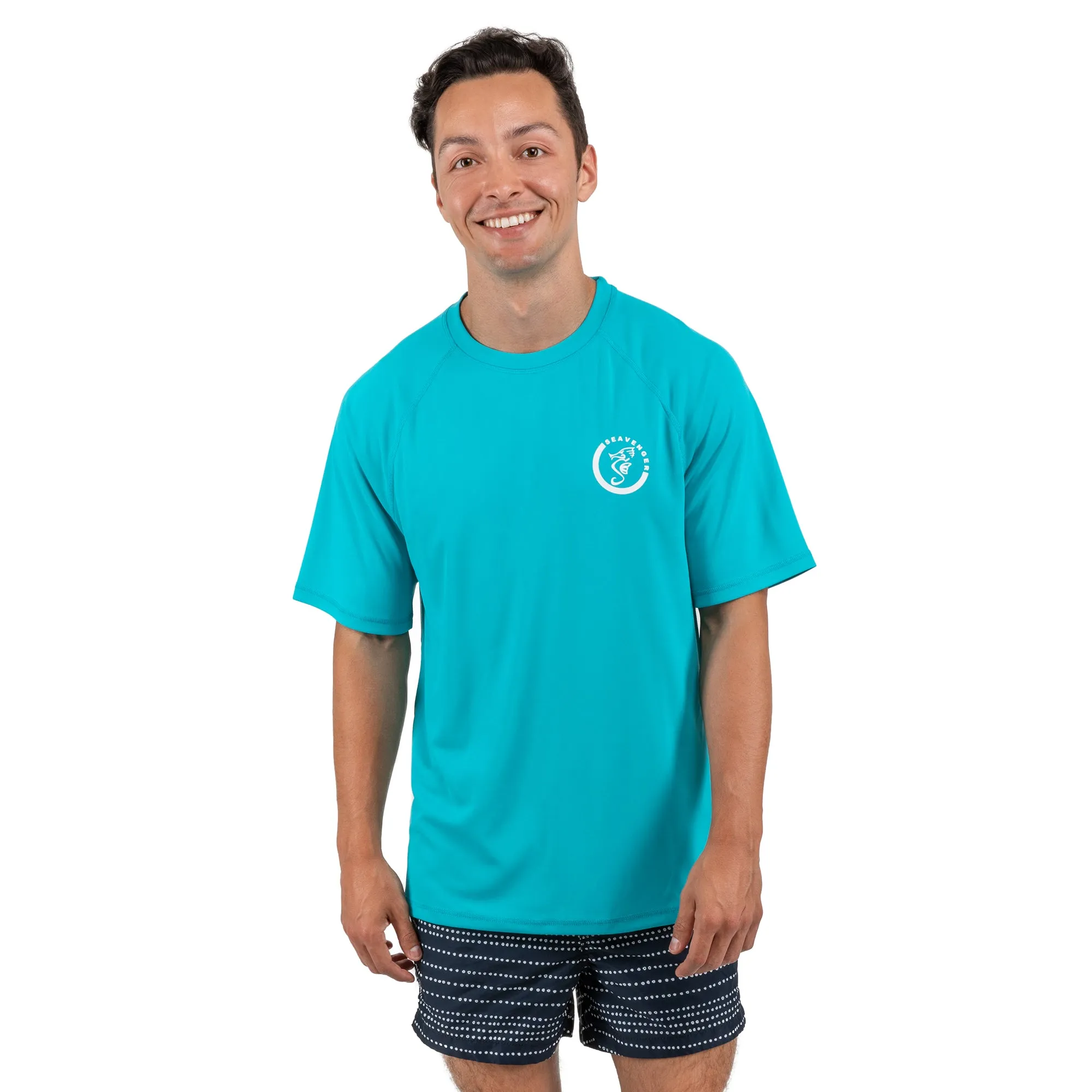 Trekker Unisex Rash Guard Short Sleeve Teal