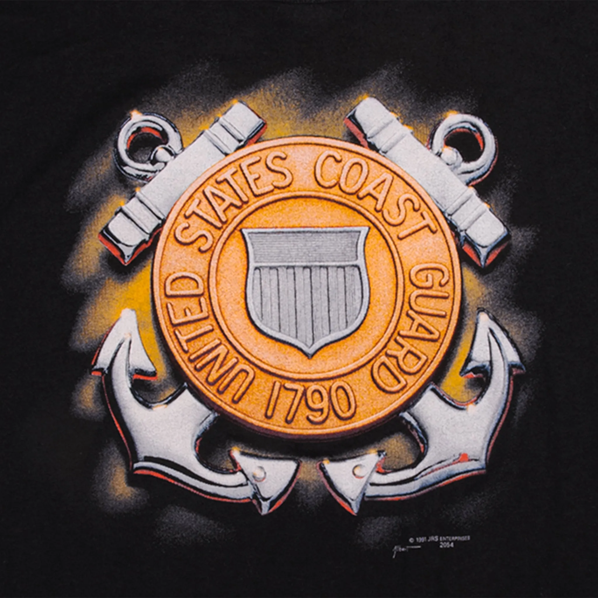 VINTAGE MILITARY ARMY UNITED STATES COAST GUARDS TEE SHIRT 1991 LARGE MADE USA