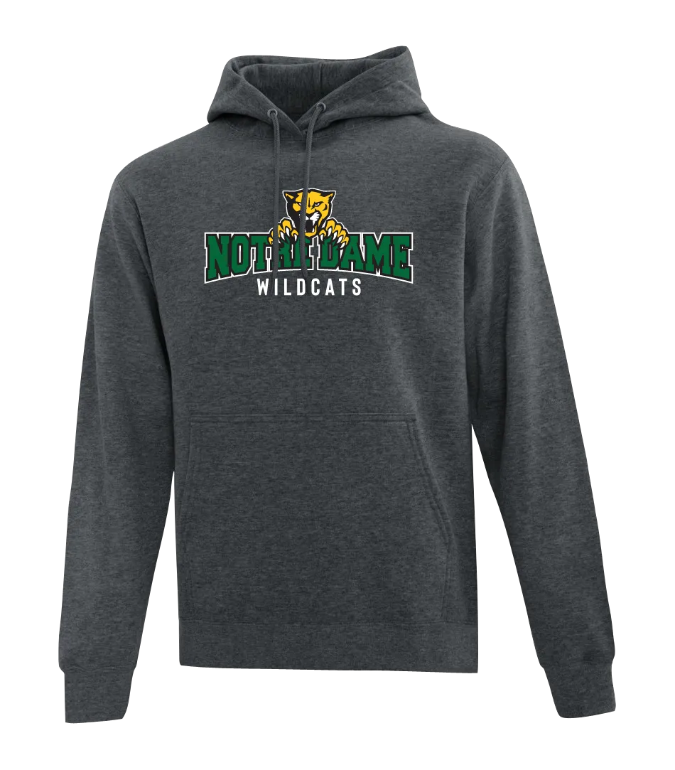Wildcats Cotton Pull Over Hooded Sweatshirt with Embroidered Logo YOUTH