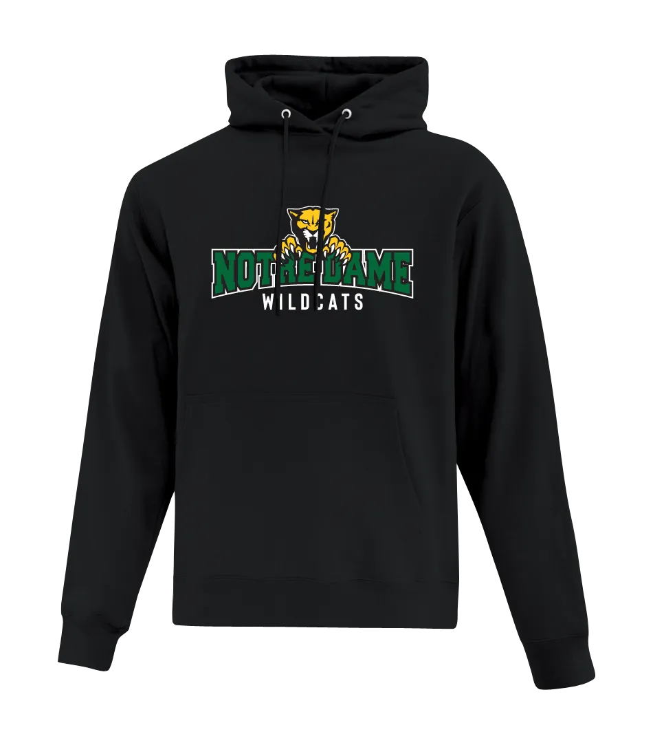 Wildcats Cotton Pull Over Hooded Sweatshirt with Embroidered Logo YOUTH