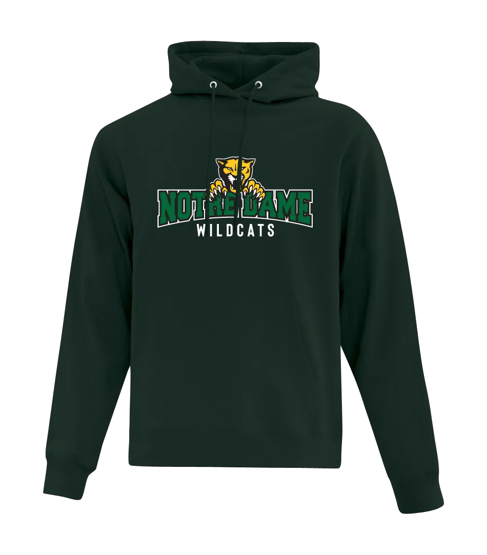 Wildcats Cotton Pull Over Hooded Sweatshirt with Embroidered Logo YOUTH