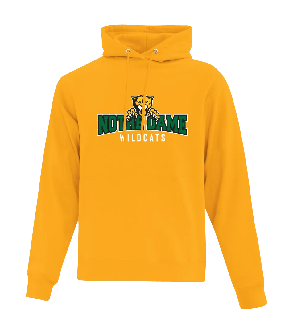 Wildcats Cotton Pull Over Hooded Sweatshirt with Embroidered Logo YOUTH